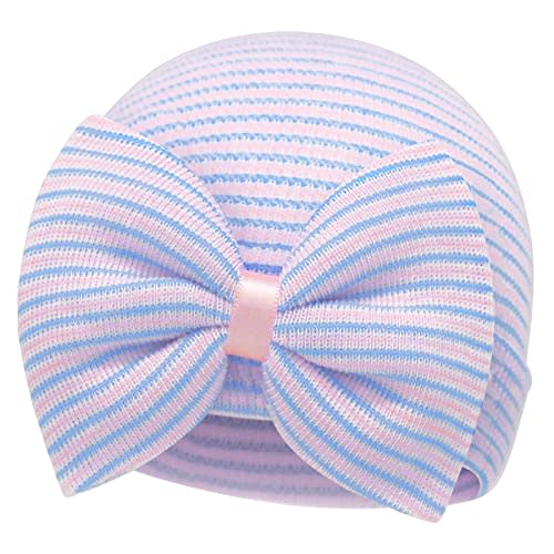 Olreco Newborn Hats for Girls - Baby Hats 0-6 Months Newborn Hospital Beanie Baby Girl Headbands Bows Nursery