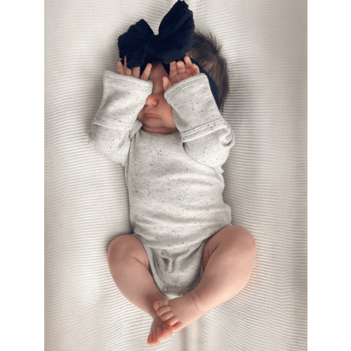 Heather Speckle / Long Sleeve Bodysuit