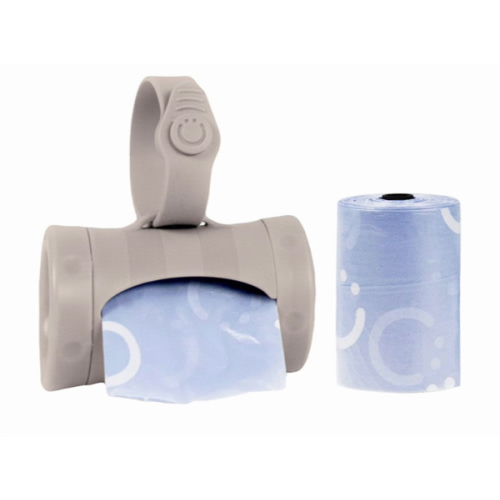 Ubbi Retractable On-the-Go Bag Dispenser for Baby Travel, Diaper Bag Accessory Must Have for Newborns, Helpful Baby Accessory, Taupe