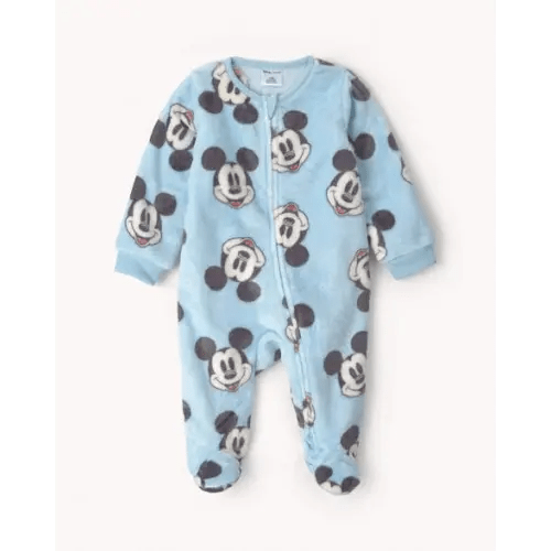 Baby Boy 2-Way Zip Disney© Mickey Mouse Cozy Sleep & Play Pajamas - Blue | Carter's