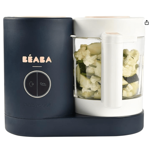 BEABA Babycook NEO Baby Food Maker, Borosilicate Glass & Stainless Steel, 42 oz. Capacity for Multi-Stage Use, Inventor & Global Leader of Baby Food Processors, Trusted for over 35 years, Midnight