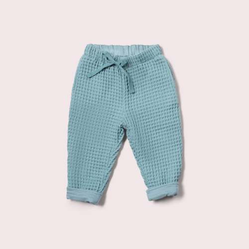 Pale Blue Chunky Waffle Comfy Trousers – Little Green Radicals
