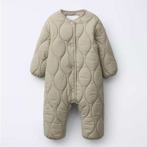 LONG PADDED JUMPSUIT - Light green
