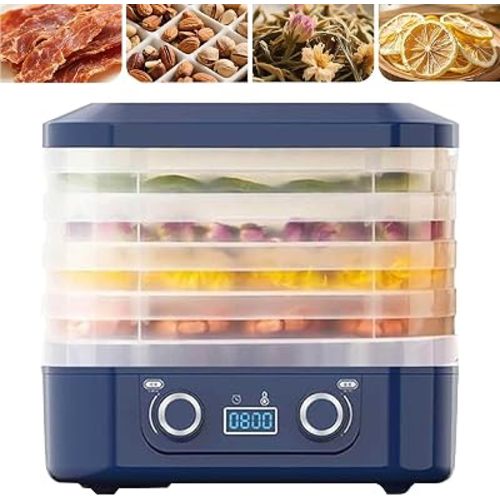 Freeze Dryers Small Home Use with 5 Trays, Freeze Dry Machine with Double Knob, Adjustable Temperature, Low Noise, for Fruits Meat Vegetables Snacks