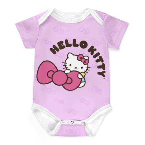 Hello Kitty Baby Bodysuit Boy Girl Clothes Soft Newborn Infant Outfit Short Sleeve Romper