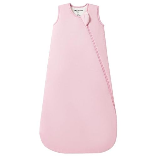 1.0 Tog Baby Sleep Sack, Wearable Blanket for Infants & Toddlers, Bamboo Rayon, 2-Way Zipper, Sleeping Bag for Newborn Babies, Lightweight for Spring & Autumn,Pink,S