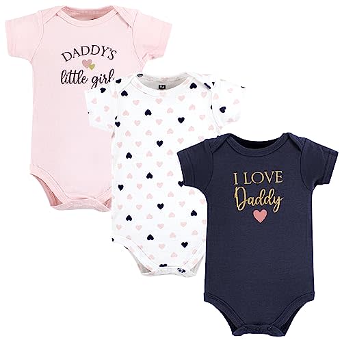 Hudson Baby baby-girls Cotton Bodysuits 3-pack