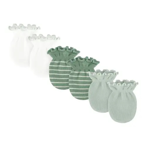 4Baby Scratch Mittens 3 Pack Sage | Baby Bunting AU