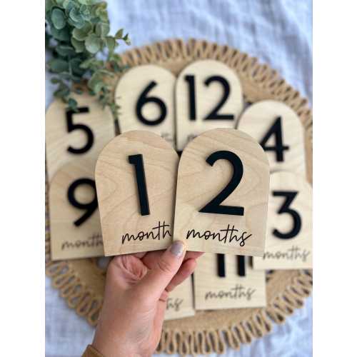 Color: White Baby Monthly Milestone Marker, Month Photo Sign For Baby, Baby Milestone Discs, Baby Shower Gift, Personalized Baby Milestone Cards Arch Set