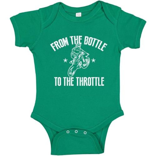 Motocross from The Bottle to The Throttle Dirt Bike Baby Bodysuit/Toddler T-Shirt for Future Rider