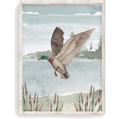 Watercolor Duck Hunting Nursery Mallard Duck Little Boys Room Unframed Print Rustic Outdoor Hunter Themed Decor