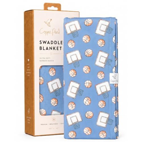 Copper Pearl Swaddle Blankets for Newborns | Soft Stretchy Receiving Blankets for Boys and Girls | Large 46 x 46 Inch Baby Blankets | Lightweight and Breathable Swaddles | Dunk