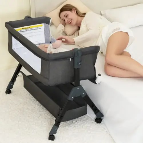 For Baby, 3 In 1 Bedside Crib , Baby Cradle With Storage Basket | Black Friday Sale TikTok Shop