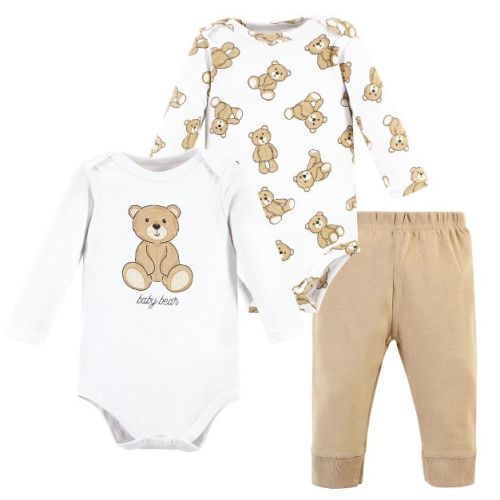 Hudson Baby Long-Sleeve Bodysuits and Pants, Teddy Bears, Newborn