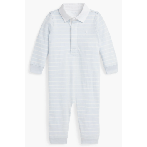 Ralph Lauren Rugby Cotton Jersey Coverall - 9M or 12M