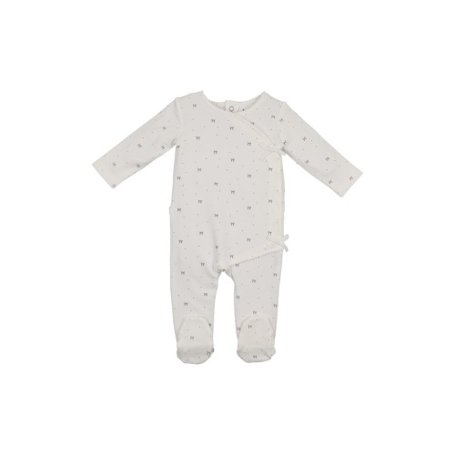 Bow Wrap Cotton Blend Footie