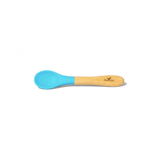 Avanchy | Bamboo Baby Spoons - BLW Infant Self Feeding Single Spoon (Gray)