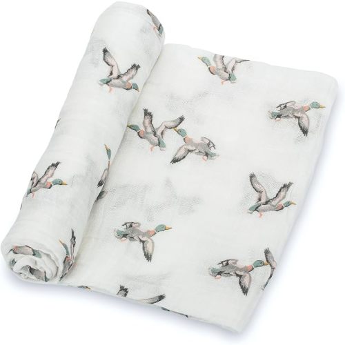 LollyBanks Muslin Swaddle Blanket, 47 x 47 in, Newborn Receiving Blanket