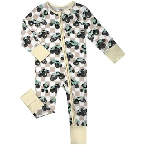 Weiwei Bamboo Viscose Baby Pajamas Boys Girls, 2-Way Zipper Romper, YKK, Preemie & Newborn Sleepers 0-24 Months