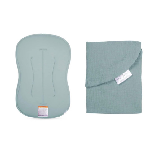 Lounger Curve + Muslin Cover Set | Slate