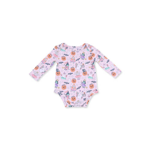 Long Sleeve Bodysuit, Halloween Monster Dress Up Pink