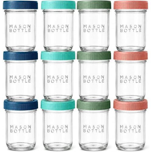 Glass Breastmilk Storage Jars with Airtight Lids, 8oz,12-Pack