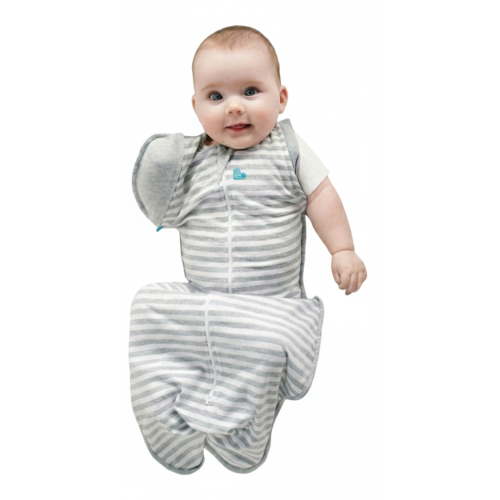 Love to Dream Swaddle UP Transition Baby Sleep Bag 1.0 TOG, Zip-Off Wings, Large 19-24 lbs, Grey