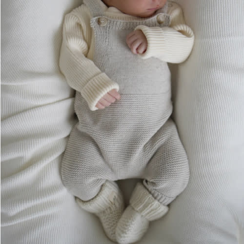 Luna + Luca Natural Knit Overalls