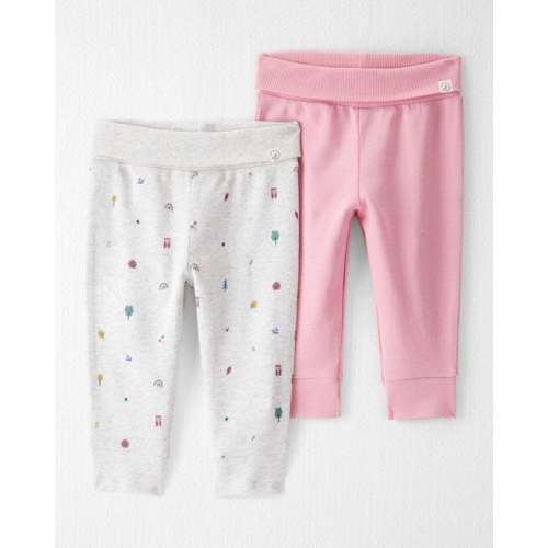 Baby Girl 2-Pack Organic Cotton Grow-With-Me Joggers - Little Planet | Carter's