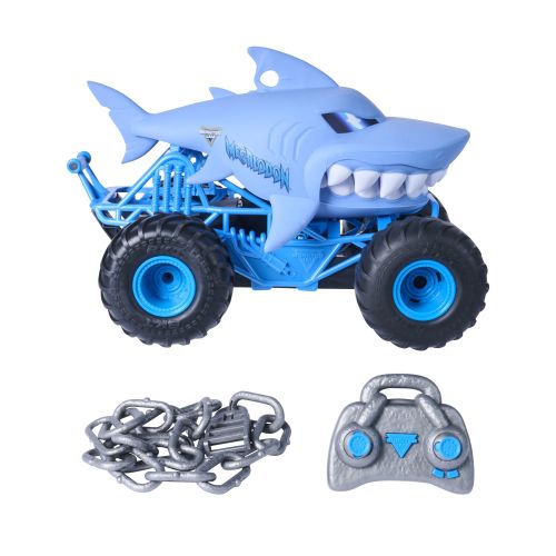 Monster Jam 1:15 Chomping Meglalodon RC Shark Truck w/Beast