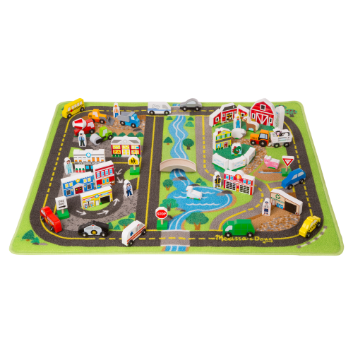 Melissa & Doug Deluxe Road Rug Play Set for Kids