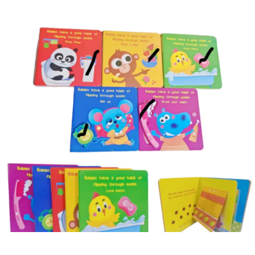 hard bound baby educational flipping books baby book