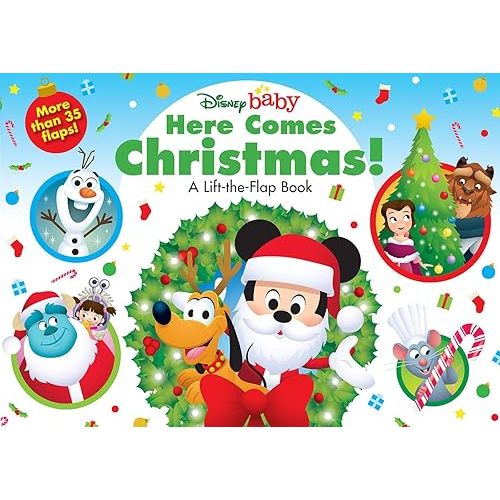 Disney Baby: Here Comes Christmas!: A Lift-the-Flap Book