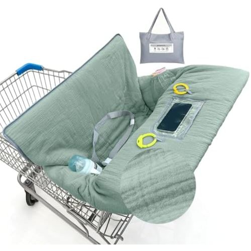 Muslin Shopping Cart Cover for Baby Soft Breathable Full Coverage