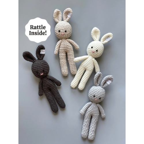 RATTLE Bunny Lovey Baby Toy Infant Rattle Toy Newborn Baby - Etsy