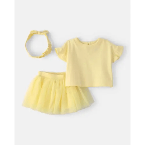 Baby Girl 2-Piece Top & Skirt Set - Yellow | Carter's