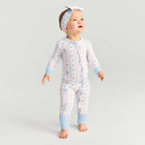 Floral Pink Long Sleeve Blythe Convertible One Piece | Posh Peanut®
