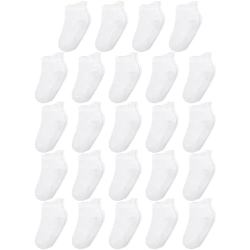 Cooraby 24 Pack Toddler Baby Non Slip Grip Ankle Socks with Anti-slip Soles Low Cut Grip Baby Walk Socks for Infant Boy Girl