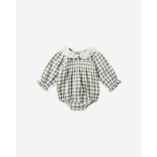Callie Romper || Forest Check – Quincy Mae