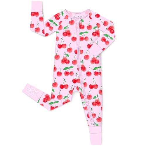 babee Reshinee Viscose derived from bamboo Baby Pajamas Convertible Footie Sleepers for Baby Girl 2-Way Zipper Onesies 0-24M