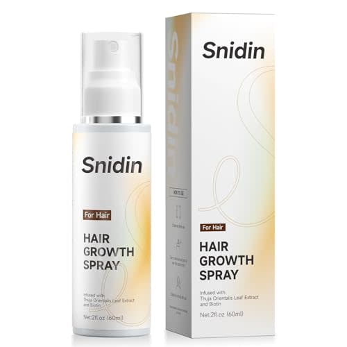 Snidin Hair Growth Spray, With Rosemary Oil and Biotin, Non-Greasy, Helps Prevent Hair Thinning & Hair Loss, for Scalp, 60ml Bottle