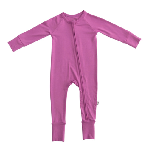 Bumbunny Baby | Convertible Footed Romper in Very Berry