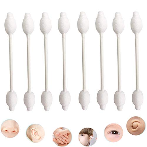 Baby Cotton Swabs with Large Tips for Newborn Babies, Kids, 100% Biodegradable Gentle Qtips for Children Safety Cotton Buds (4 packs of 56 ct. Box-Packed,Total 224) (Baby swab-1)