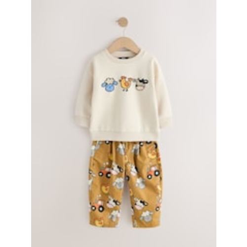 Buy Farm Tan Brown Long Sleeve Top and Trousers Set (3mths-7yrs) from Next USA