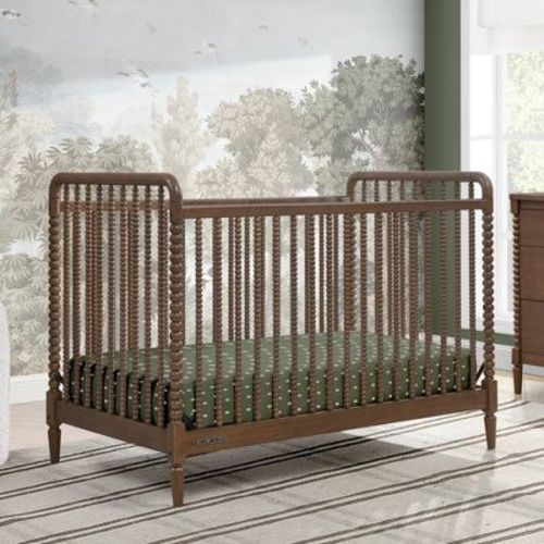 Delta Children Saint 4-in-1 Convertible Crib - Greenguard Gold Certified - Teak Brown