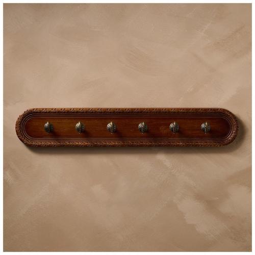Kinkeeping Carved Edge Wood Wall Coat Rack