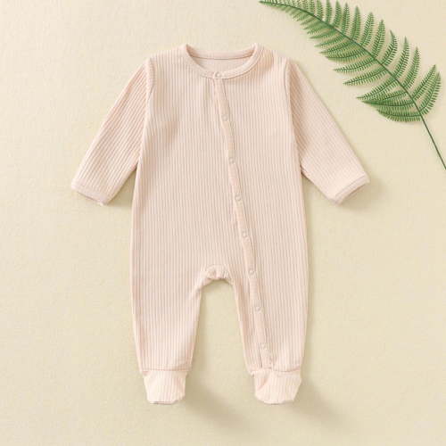 Timegard Toddler Baby Clothes Infant Boy Girl Button up Comfy Footed Onesie Fall Pjs Sleep Play Outfits
