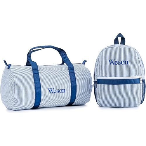 MT WORLD Kids' Personalized Backpacks & Duffel Bags Set - Overnight Bags for Girls & Boys, Includes Weekender Bag