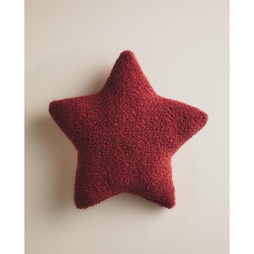KIDS’ SMALL FAUX SHEARLING STAR CUSHION