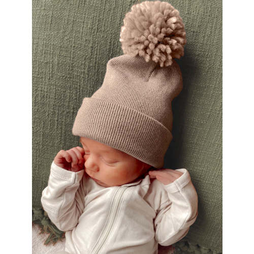 Baby's First Hat®, Tan Pom
